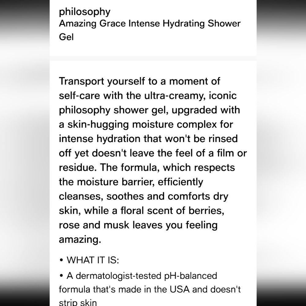 Philosophy Amazing Grace Intense Hydrating Shower Gel - Picture 9 of 10